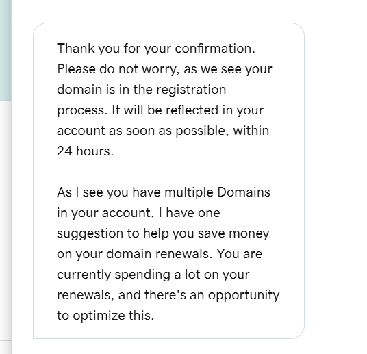 GeoDomainExpert's tweet photo. Just had an awful experience at GD.  

Registered a name from drop on GD.

20 minutes+ in and it shows available in whois, what's surprising is if I search it on GD search still shows available.  
Went on to register at @spaceship went through.

Do better @GoDaddy - support said https://t.co/mntrTNojDw
