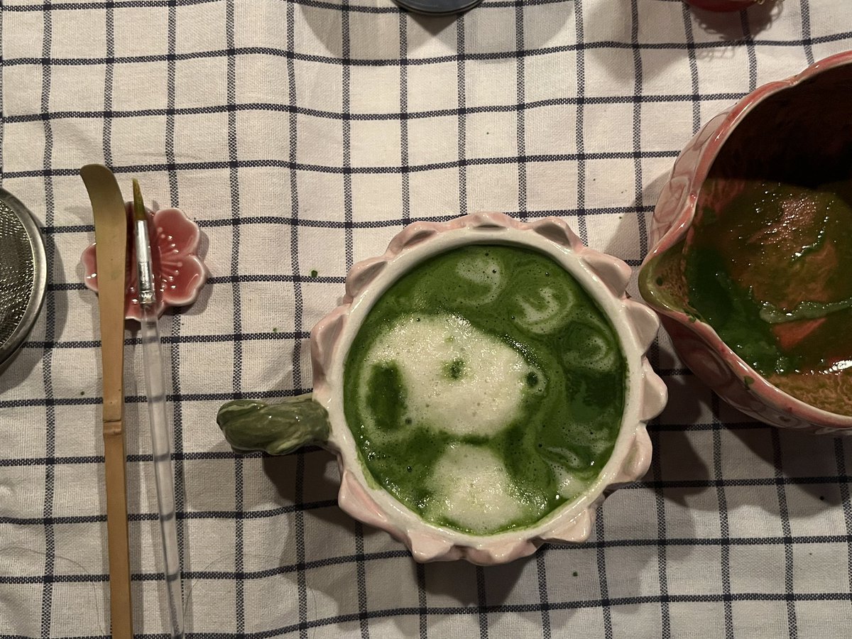 imprettyflower's tweet photo. Snoopy matcha latte (*¯︶¯*) https://t.co/qjhdlz9bjw