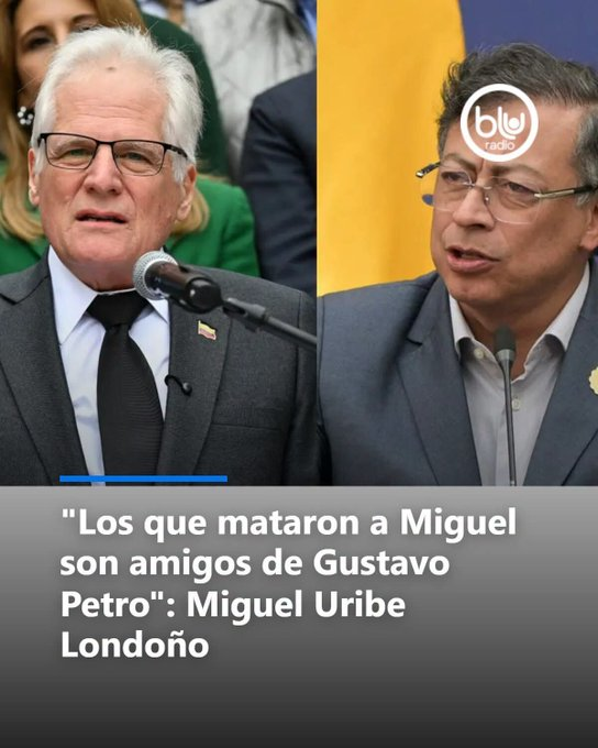 Alcesarlosuyo's tweet photo. Al fin, señor Miguel Uribe Londoño: ¿por qué versión nos decantamos hoy?  
Primero insinuó que a su hijo lo afectó la presión interna y las disputas dentro del Centro Democrático.  
Luego dejó la sospecha en el aire de si el "sacrificio" se habría orquestado en las entrañas de su propio partido.  
Y ahora sale a gritar a los cuatro vientos que la culpa fue de Petro.  
Acomodar los chivos expiatorios según el micrófono del día no solo es irresponsable, sino profundamente descarado con el país.  
¿Nos avisa, por favor, cuál va a ser la versión oficial de mañana, o depende de qué tanta tribuna necesite para su campaña? ¡Viejo oportunista que resucitó por la muerte lamentable de su hijo y cambió su discurso por una inmerecida embajada!