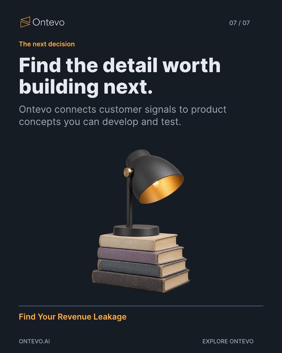 ontevo's tweet photo. A lamp balanced on books is a product brief. In this imagined setup, the question is height, reach or desk space. A taller lamp might fix one and worsen another. Ontevo helps turn the clue into concepts worth testing. https://t.co/cgnrGr6Ncr