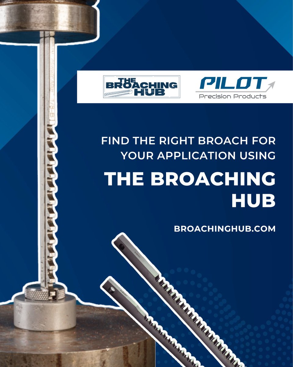 Pilot_Precision's tweet photo. The right broach starts with the application.

The Broaching Hub combines tooling from duMONT CNC, duMONT Minute Man &amp; Hassay Savage with application expertise to help manufacturers find the right solution for the job.

https://t.co/MmfycXbS3e

#Broaching #PrecisionMachining https://t.co/vAzgVgj5lx