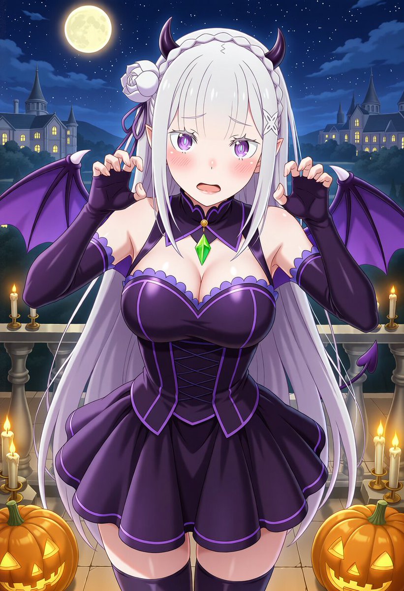 runoa_0's tweet photo. 「が、がおー…！
小悪魔って、これで合ってる？」

エミリア / Emilia
#リゼロ #ハロウィン
SFW artwork · no nudity included. https://t.co/LUHSQ1CJh9