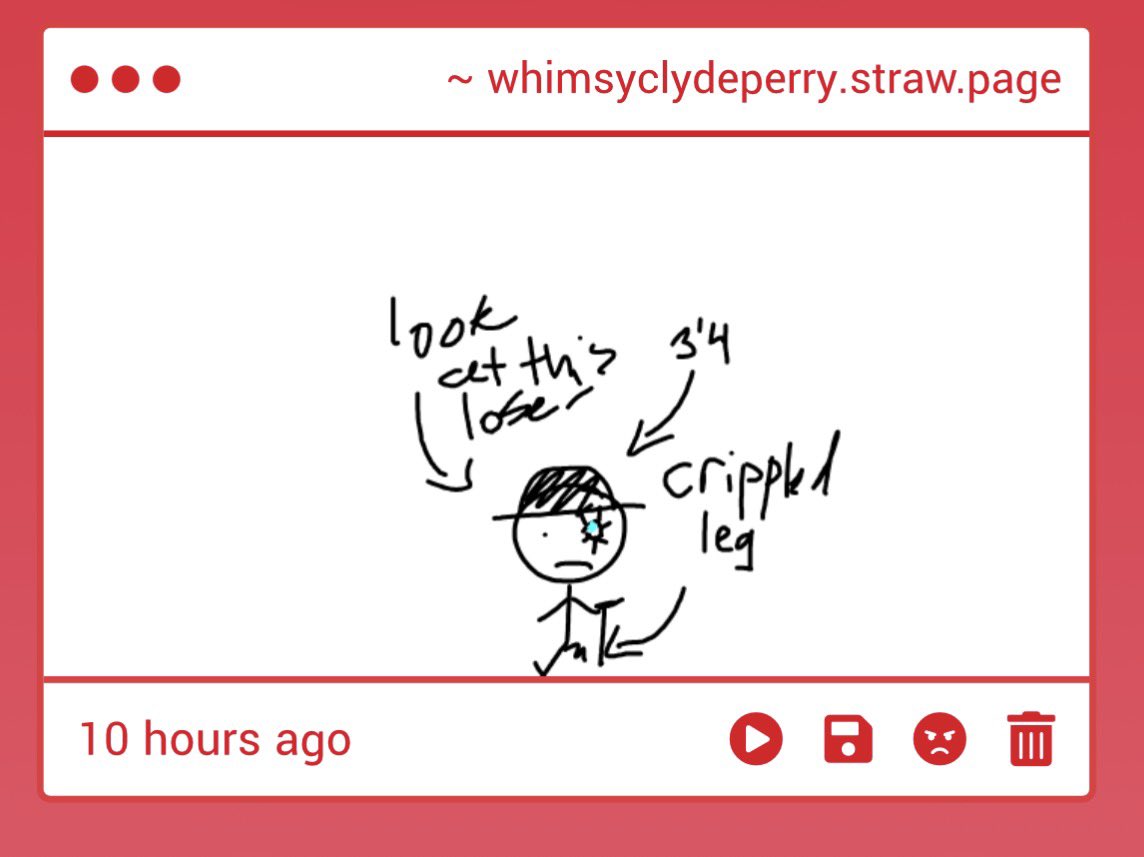 ClydePuppyPop's tweet photo. How.. unflattering. I have a sneaking suspicion of who drew this. https://t.co/LjnuNaQM7Q