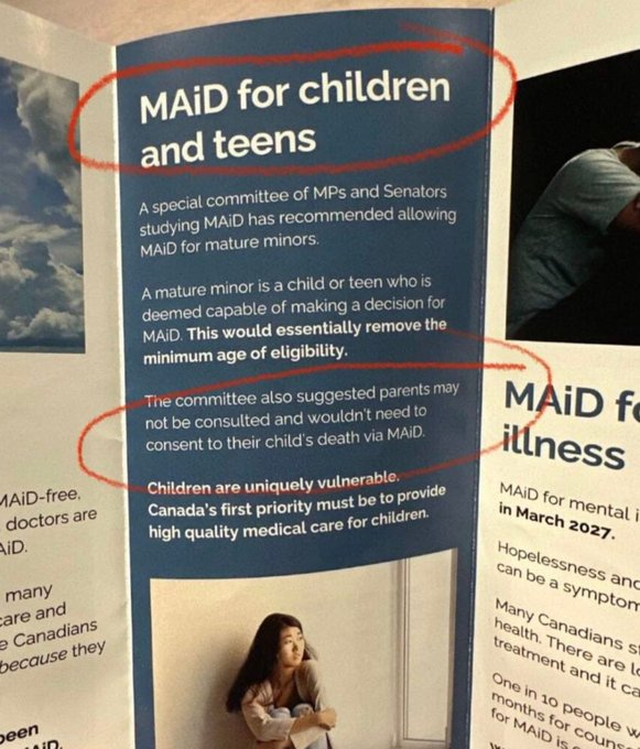 LifeNewsToo's tweet photo. Canada has euthanized over 100,00 people.

Next up? Children and teens. https://t.co/OUSwZePUHO