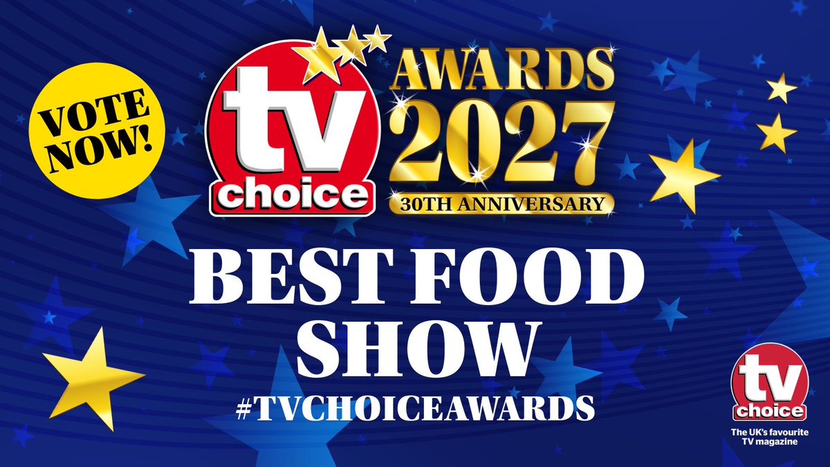 TVChoice's tweet photo. A great food show can brighten any day 👨🍳🍰 From mouth-watering recipes to delicious discoveries, which one was your favourite? Have your say and vote for #BestFoodShow in the 2027 #TVChoiceAwards 👉 https://t.co/rfAyylZIVI https://t.co/YR2OvyA7Zv