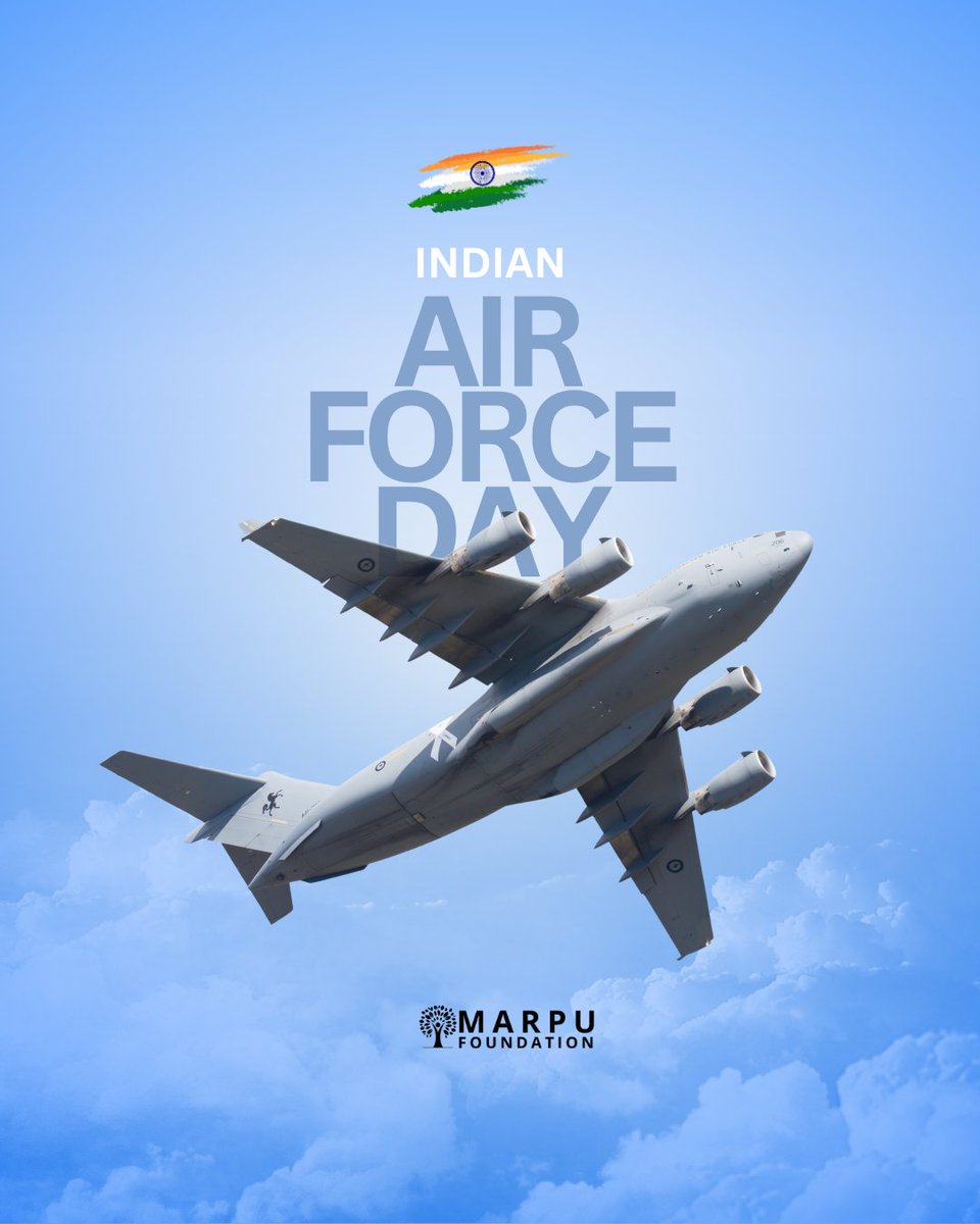 marpufoundation's tweet photo. Indian Air Force Day 2026: on 8 October, India marks 94 years of the Indian Air Force, founded in 1932.

#IndianAirForceDay #IAFDay2026 #MarpuFoundation #TouchTheSkyWithGlory #VolunteerFirstCSR https://t.co/NpMSpj2gYe