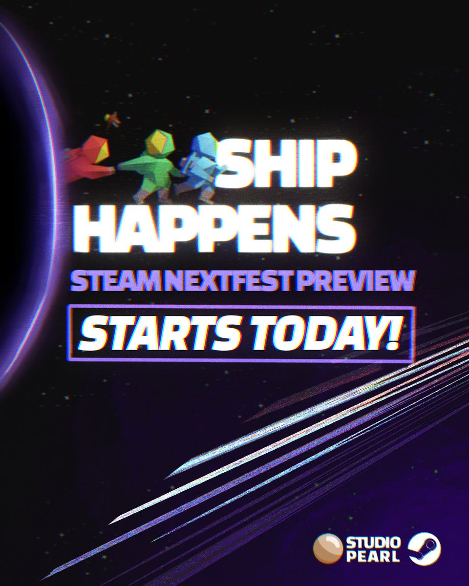 studiopearlbost's tweet photo. Steam Next Fest Press Preview starts today!

Ship Happens is entering the next stage of its October run as we build toward Next Fest on October 19. 

More ships. More crews. More chaos incoming. 
#ShipHappens #SteamNextFest #IndieGames https://t.co/Pz6DErKNqn