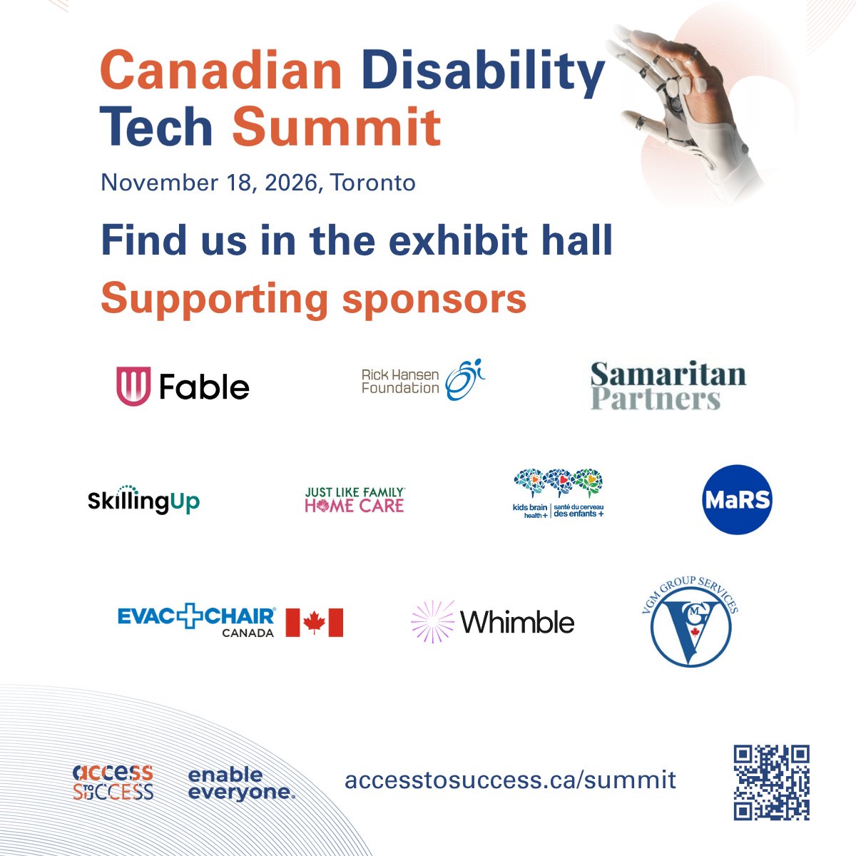 AccessToSuccess's tweet photo. Come meet our exhibitors! Get your ticket: https://t.co/w8BLtQinQk
Interested in exhibiting? https://t.co/WRqBusb57R
#DisabilityTech #AssistiveTechnology #Accessibility #DisabilityCommunity #AccessibilityInnovation #TorontoEvents #TorontoTech #TechEventsCanada #CanadianTech https://t.co/5ORMLrYGuK