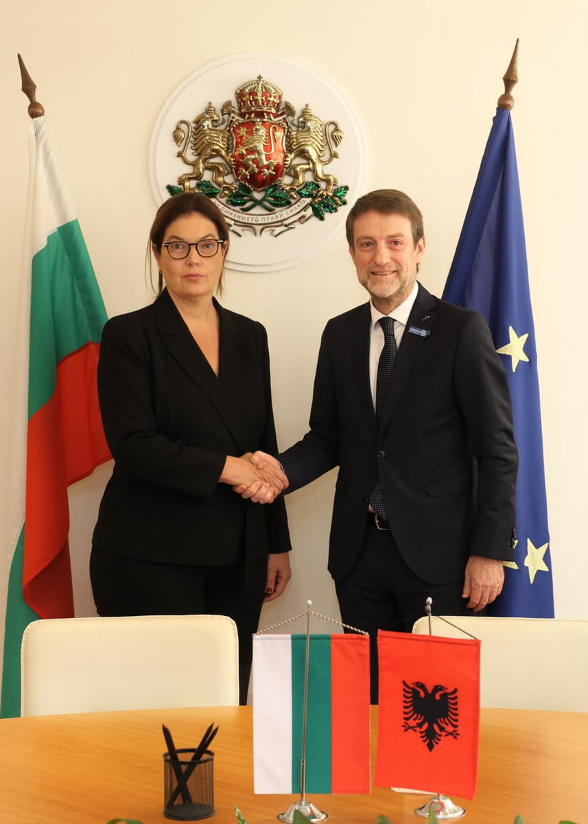 HoxhaFer's tweet photo. 📍Sofia -- I had a very good meeting with Bulgaria’s Minister of Energy, H.E. Iva Petrova, to explore how we can strengthen the energy dimension of #CorridorVIII and further deepen our bilateral and regional cooperation. 🇦🇱🇧🇬

Our discussions focused on expanding electricity interconnections, advancing regional energy market integration, accelerating the deployment of renewable energy and energy storage solutions, and building more resilient, secure and sustainable energy infrastructure across our region.

We also explored ways to take our partnership further through a bilateral Memorandum of Understanding and a concrete roadmap for joint initiatives in areas of shared interest.

#Albania remains fully committed to turning shared priorities into practical cooperation through flagship projects that strengthen energy security, reinforce regional connectivity and create tangible benefits for our citizens while contributing to a more resilient, secure and prosperous region.