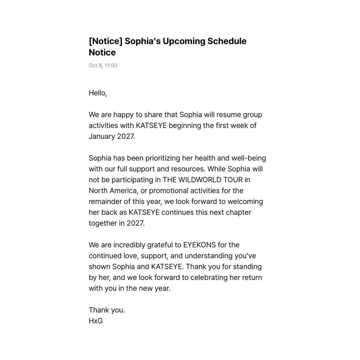 manongraphy's tweet photo. hxg released a 3rd statement saying that they’re happy to announce sophia’s return to the group in 2027—so where’s the statement for manon, who was put on hiatus in february of this year and has received no updates since. https://t.co/ZwdbTeYagj