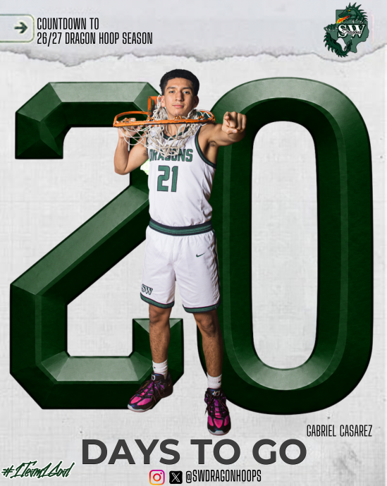 SWDragonHoops's tweet photo. ⏲️20 days till 🏀
@SSports_Media @TBScouts @swisd_athletics https://t.co/cMxuxTb6lO