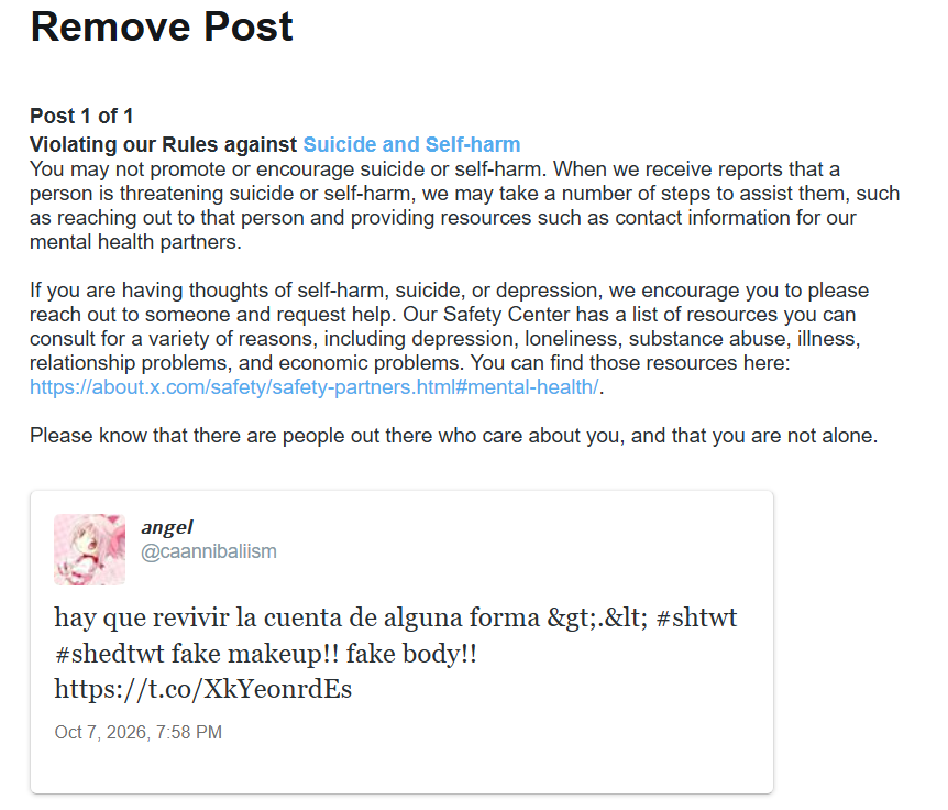 caannibaliism tweet picture