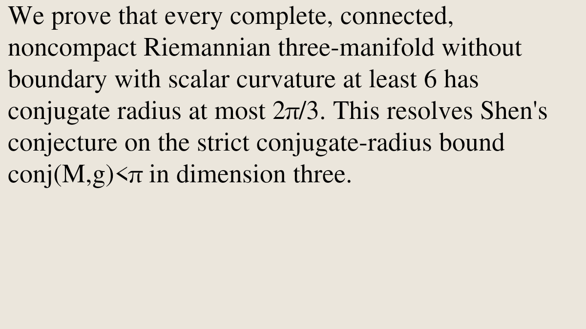 GeometryPapers's tweet photo. A conjugate radius bound for open three-manifolds

Jian Ge, Chuanhuan Li
https://t.co/E18aKXdieD [𝚖𝚊𝚝𝚑.𝙳𝙶] https://t.co/tMHJqoLmSP