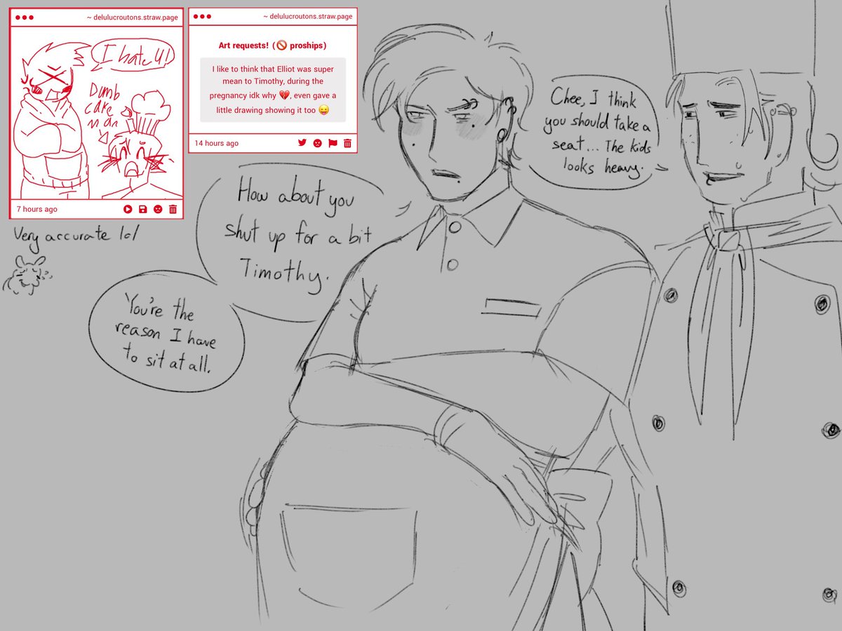delulu_croutons's tweet photo. And yes Elliot is the type to ever get maternity leave because he’s a workaholic
Future Neighbourhood au
#elliotbuilder #timothysprinkleton #pizzapie https://t.co/ITCdDkAlgD