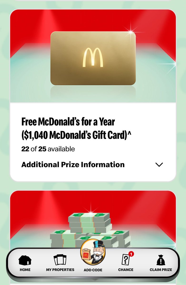 FineFastFood22's tweet photo. @McFranchisee Lots of great prizes from the Chance plays this year, so it really pays to use your mobile code when ordering / order in-app before you get to the store. 🧠

You 100% won't win anything if you don't have the Chance plays🤷‍♂️ https://t.co/N45jedI7av