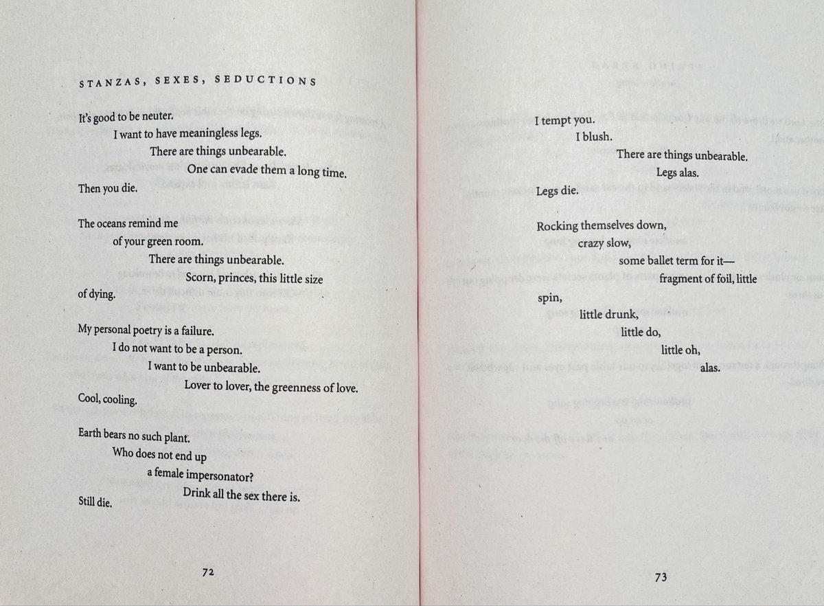 chelsdingman's tweet photo. “I do not want to be a person.
I want to be unbearable.”

Nobel Prize Winner, Anne Carson ✨ https://t.co/GuNDaxJAlg