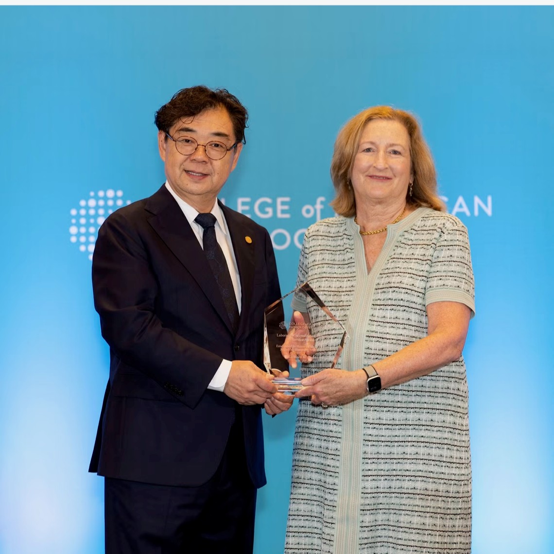 TheABPath's tweet photo. Congratulations to ABPath President Kathleen G. Beavis, MD, on receiving the 2026 CAP Laboratory Accreditation Program Service Award at #CAP26! https://t.co/hdqWRFCOK1  @Pathologists https://t.co/4B3Ga2XFLf