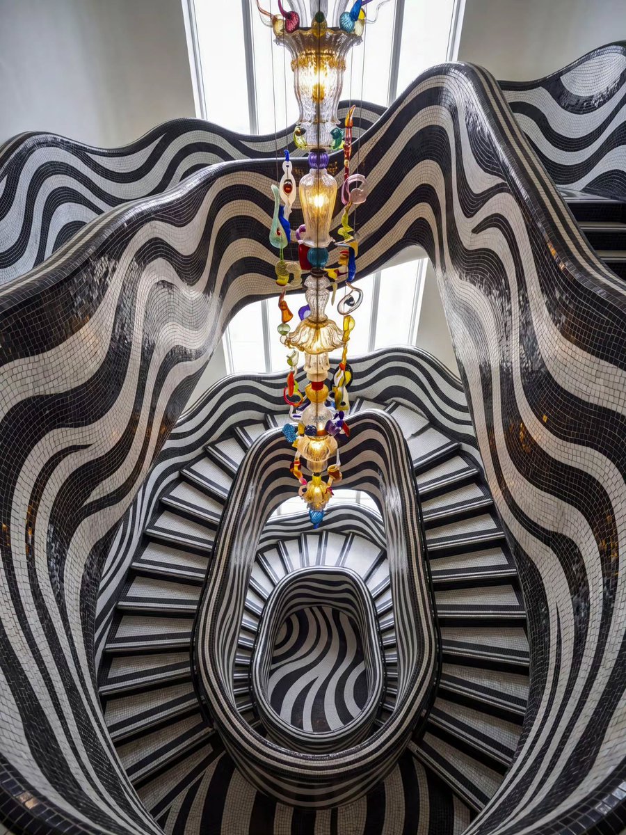 interiorsuckerr's tweet photo. Staircase Olaistaa. wave-inspired architectural and sculptural spiral staircase designed by Cuban-born artist Diango Hernández https://t.co/C7VqpK2Dqc