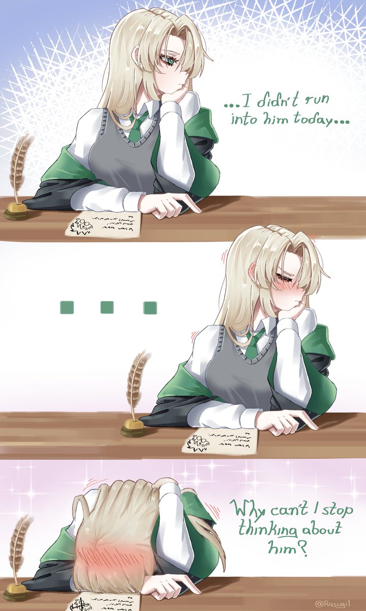 Rasugil's tweet photo. Malfoid thinking about him again 🐍
Are we still yearning guys?
#malfoid #malfoy https://t.co/5AfCM6H6XP