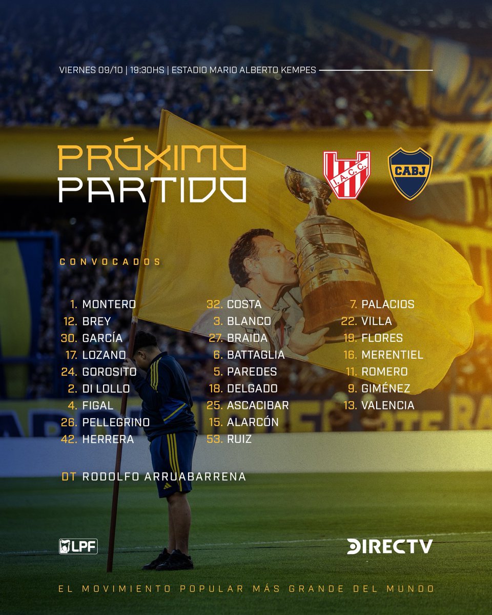 FilialEscobar's tweet photo. 🔜 ¡𝗣𝗥𝗢́𝗫𝗜𝗠𝗢 𝗣𝗔𝗥𝗧𝗜𝗗𝗢!

⚽ #Clausura2026 
🆚 Instituto
🗓 Viernes 09/10
🕙 19:30
🏟 Estadio Mario Alberto Kempes

#VamosBoca #BocaFiliales #BocaJuniors #FilialEscobar #DaleBoca 🔵🟡🔵 https://t.co/ys4CUrWHSX