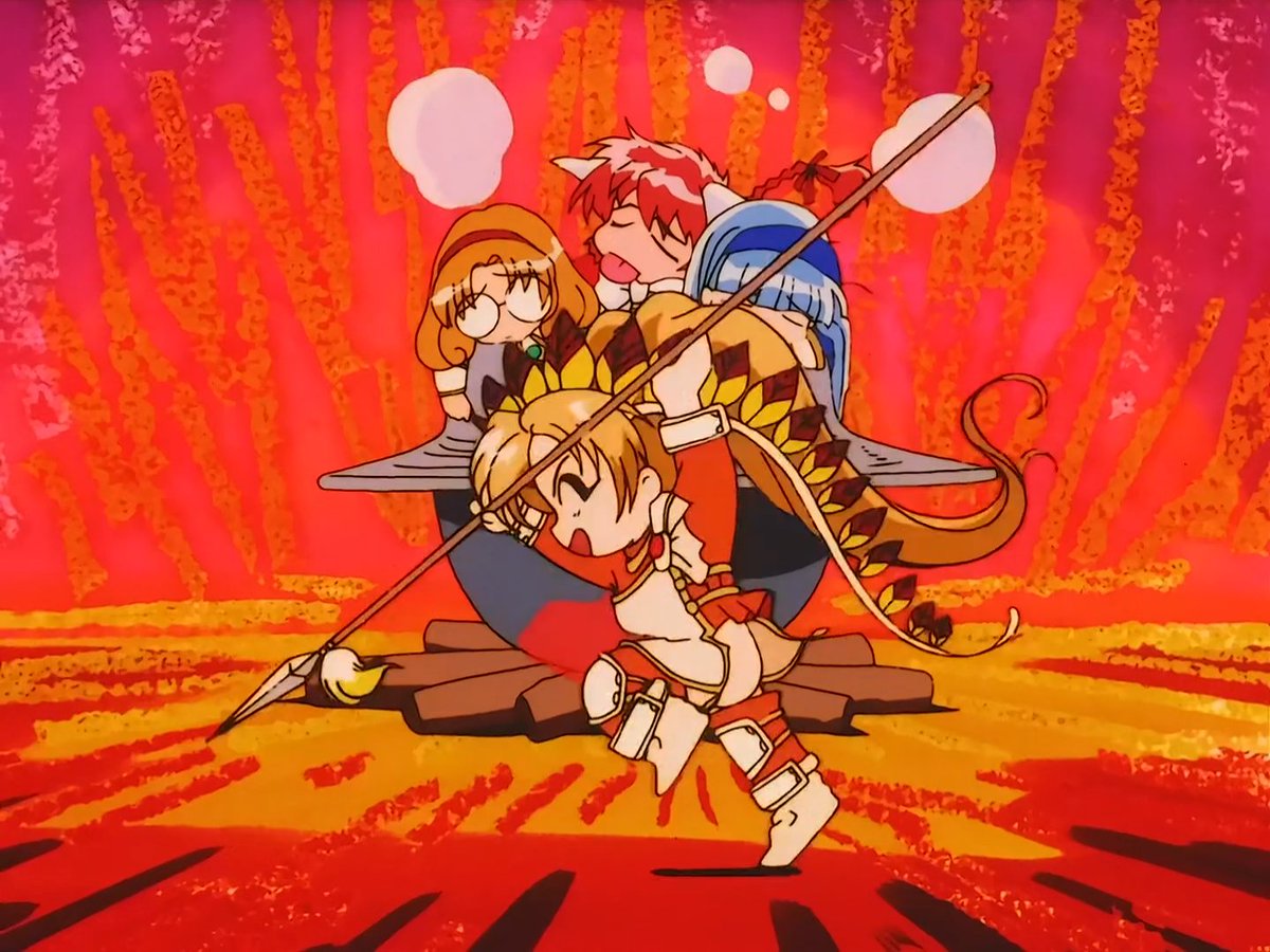 ItzAuroraAngela's tweet photo. I've seen people talking about Magic Knight Rayearth on my tl, for some reason I started watching the original series after the remake got released and I love the visuals in episode 2 specially backgrounds #sozenith https://t.co/zfDwLNDtD7