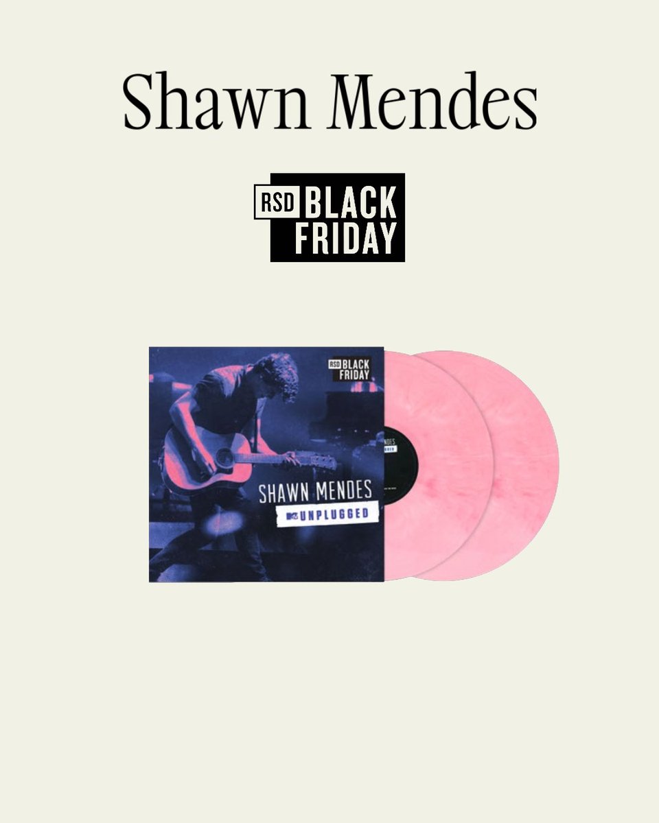 ShawnAccess's tweet photo. For the first time ever, Shawn’s ‘MTV Unplugged’ album will be released on light pink vinyl as part of Record Store Day Black Friday sale in the US, UK, and select countries in Europe! Let your favorite record store know you’re interested so you can grab your copy 🩷

US: https://t.co/pqzkUvUYeQ

UK: https://t.co/RUzIlyxCxI