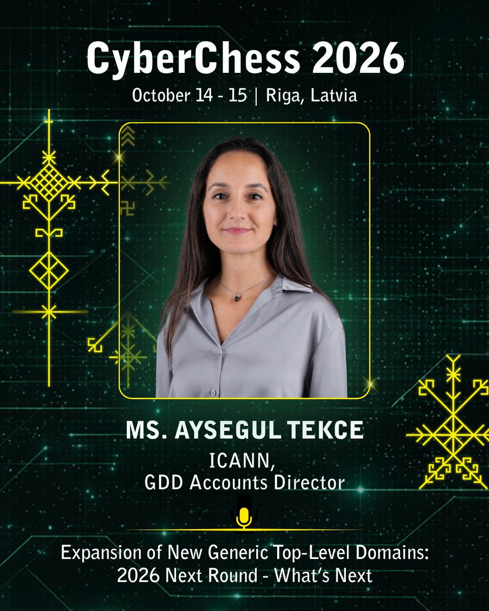 certlv's tweet photo. #CyberChess2026 #BalticDomainDays blokā “Vai ārpus Baltijas domēnu telpas ir dzīvība?” 14. oktobrī - interneta pārvaldība, jauni domēni, intelektuālā īpašuma aizsardzība un globālie regulējuma izaicinājumi.
📅 Vairāk par programmu: https://t.co/233iVEVmrR https://t.co/pZUfFc6Hpu