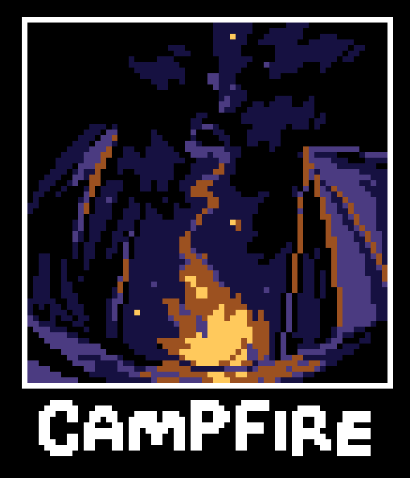Woodspixl's tweet photo. Day 9 #spooptober 5 colours at 64x64 pixels
#campfire #pixelart #landscape🌳 https://t.co/AXI9Ctg0O0