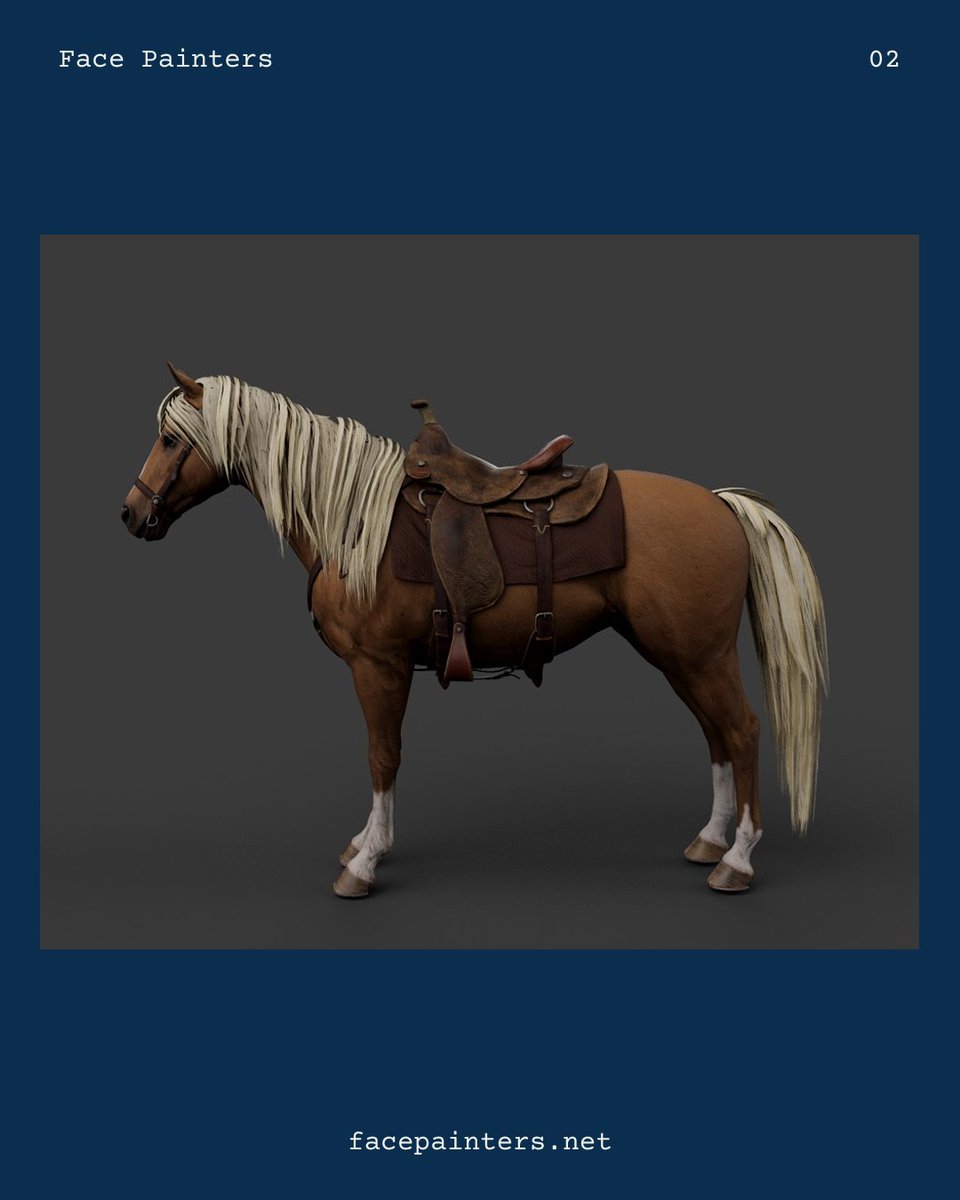 FPscript's tweet photo. Face Painters Screenplay
Horse 3D Character Development
A 3D character development study from the visual development of Face Painters Screenplay.
Created by Giovanni Sanseviero
#facepaintersscreenplay #3dcharacter #characterdevelopment #screenplay #3dart https://t.co/pJT93iXmJU