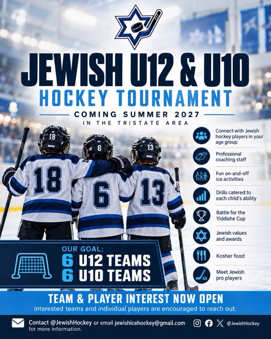 Image from Jewish ice hockey players 📟 (@JewishHockey)