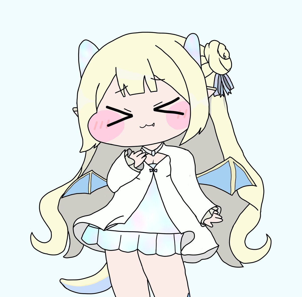 satismnzk's tweet photo. トリッカル1周年めでてぇ…！ってことで推しほっぺの試し初描き
この…"遊び場にいる謎の白い竜族"ちゃんも早く来てくれますよ
うに… https://t.co/Tqynt19rHc