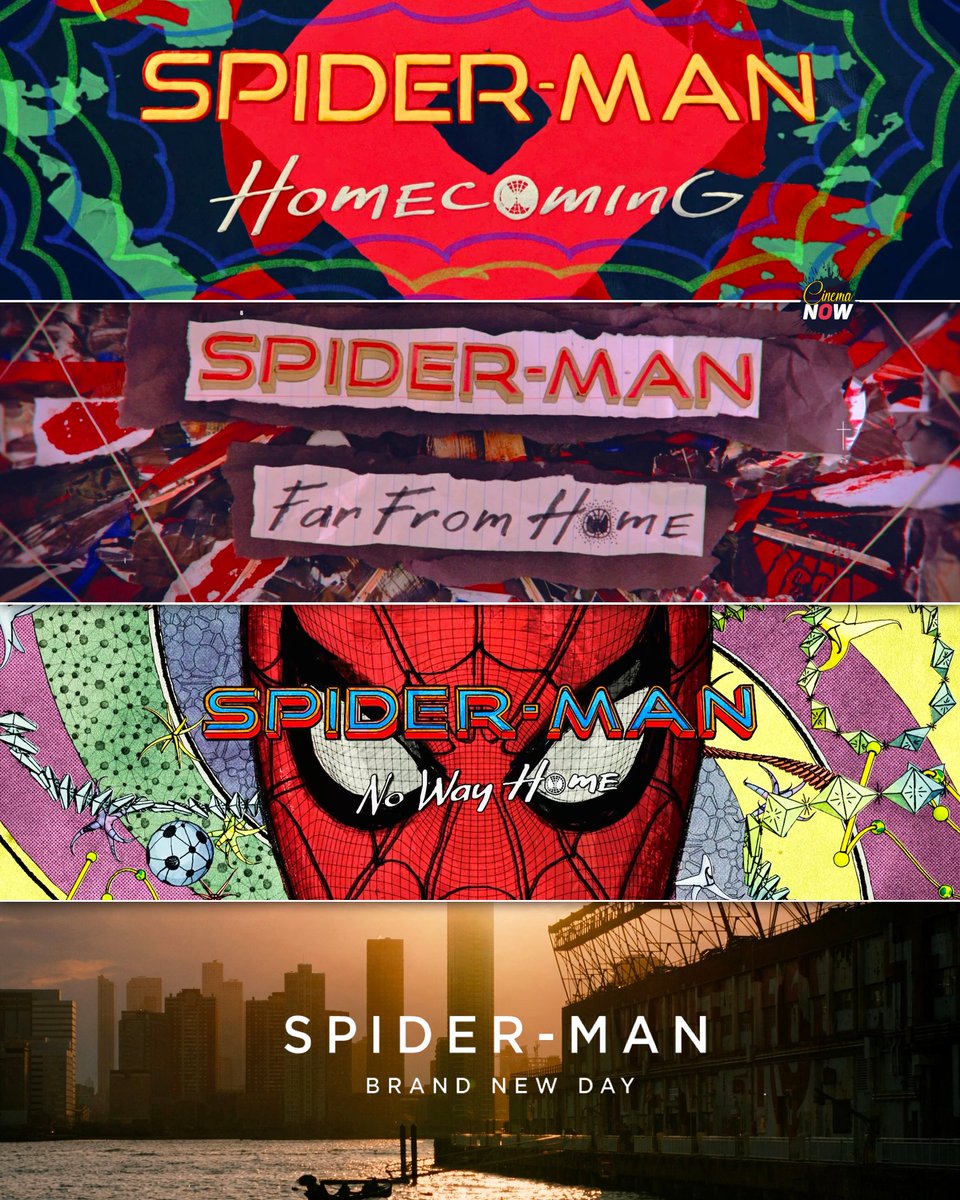 CinemaaNow's tweet photo. MCU Spider-Man title cards 🕷️ https://t.co/i0cCjqMHfD