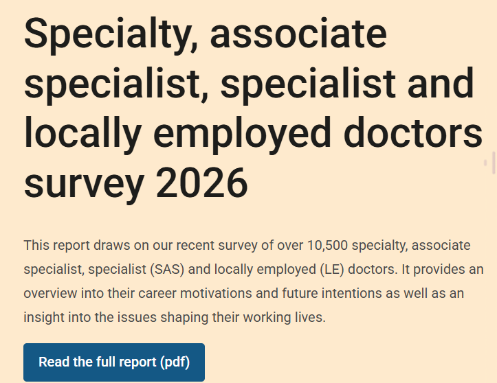 clujinmyheart's tweet photo. Grim reading  today of the @gmcuk 2026 survey of SAS and LE doctors. The long shadow over #SASWeek26

 https://t.co/tOxPDrEbW2 https://t.co/aSLX7SZ8c7