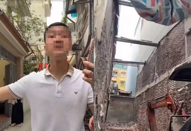 acctrung's tweet photo. 🚨 Tố bị “quỵt” tiền phá dỡ nhà, người đàn ông trình báo công an!

Công an phường Tương Mai đã tiếp nhận vụ việc sau khi video mâu thuẫn giữa hai bên lan trên mạng xã hội. https://t.co/90tFR06X4T