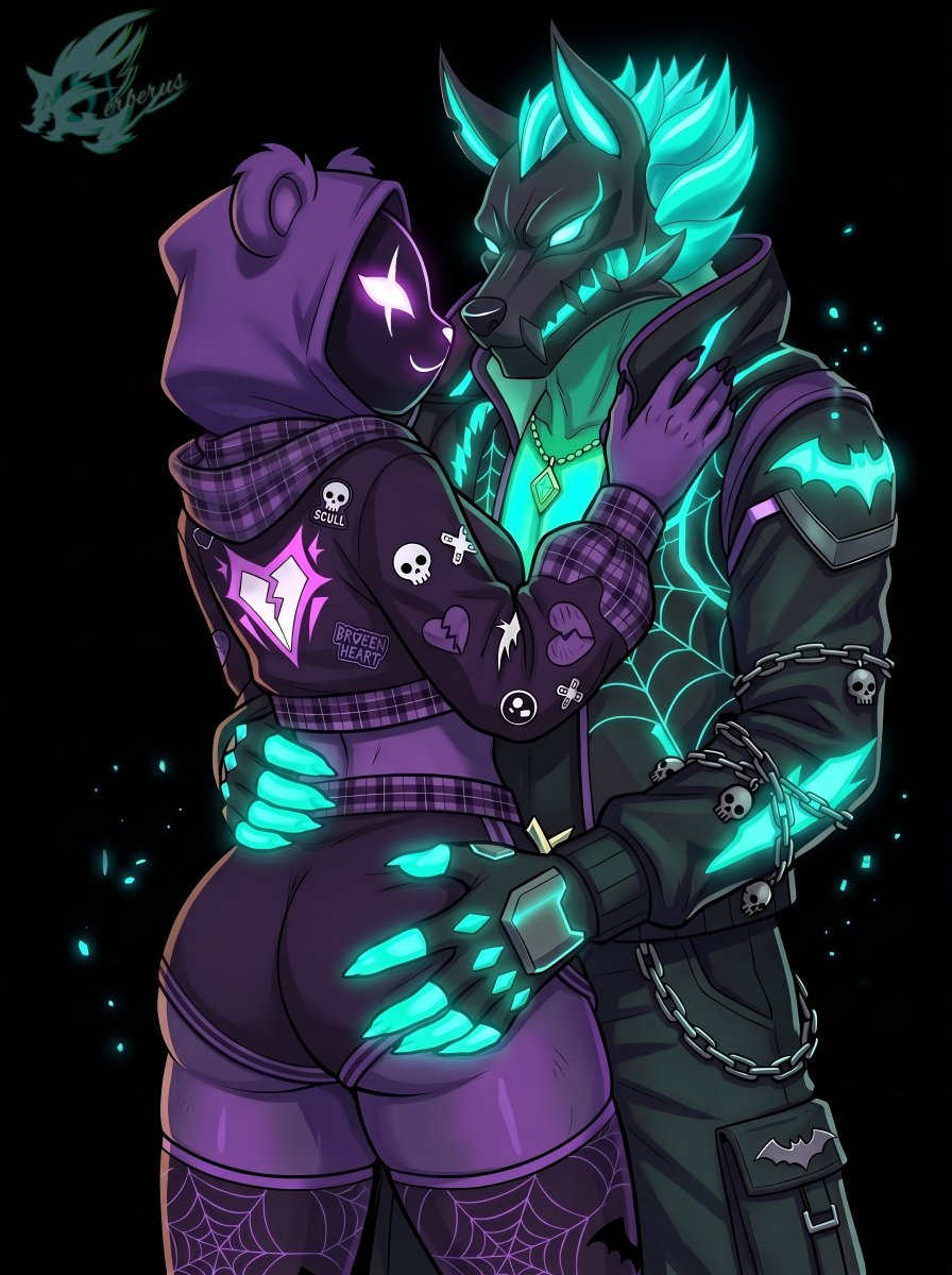 adrian71948813's tweet photo. Cerberus x Raven Team Leader 💜🩵 

#Cerberus #RavenTeamLeader #Fortnite #FortniteArt https://t.co/XXhbuZzq4c