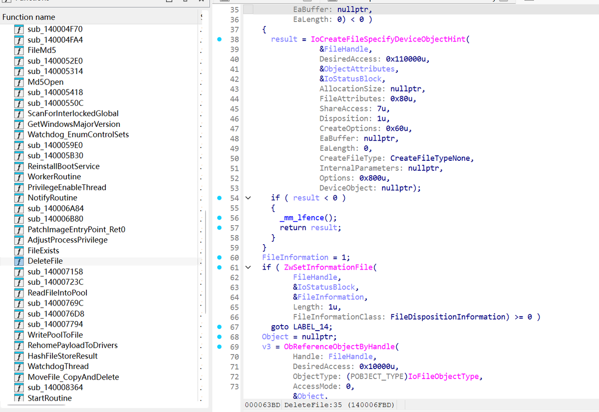 anylink20240604's tweet photo. Another WHQL / WHCP-signed rootkit driver, disguises itself as ACE anticheat, implements anti-antirootkit tools, process injection, priviledge escalation, self-deletion (from disk), etc.
Hash: f4991c22b12166193613b5bc96cbde549efa25e26c0fa2c03e40d258232a822e
@nextronresearch https://t.co/mn6uRFqOoS