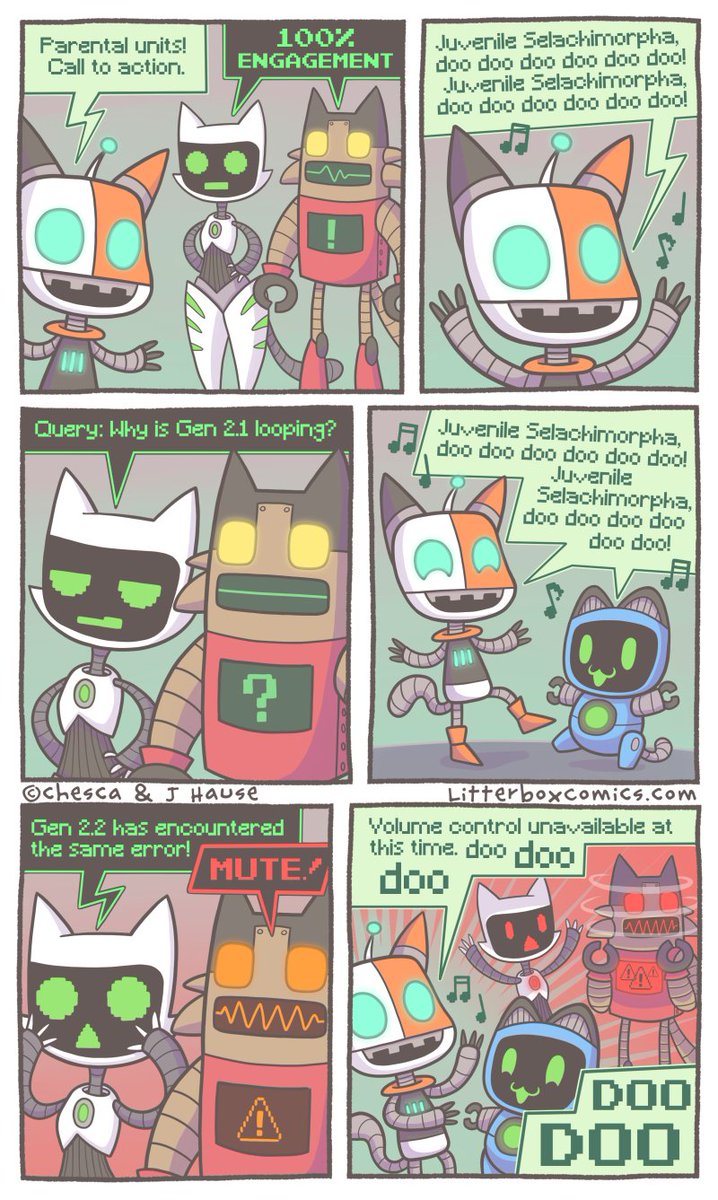 LitterboxComics's tweet photo. Error 404: parental sanity not found! 🤖🦈

BONUS Panel below! 👇 https://t.co/v5gmZPnlOL