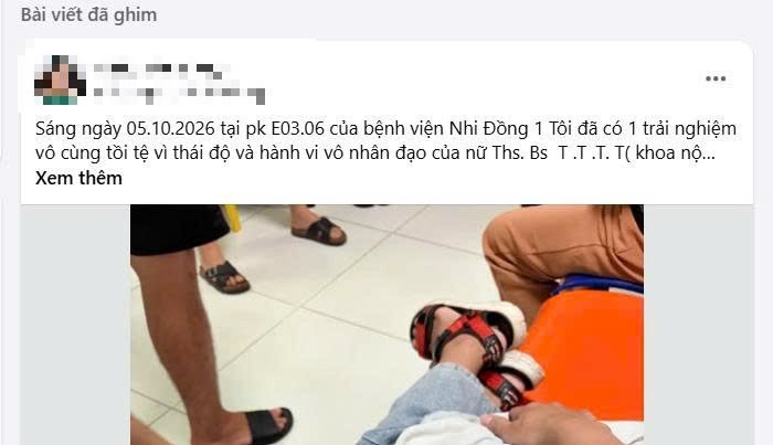 acctrung's tweet photo. 🚨 Mẹ tố bác sĩ Bệnh viện Nhi đồng 1 từ chối khám cho trẻ!

Bài phản ánh đang gây chú ý trên mạng xã hội. Giám đốc bệnh viện đã lên tiếng về vụ việc. https://t.co/7JEkW5qpnc