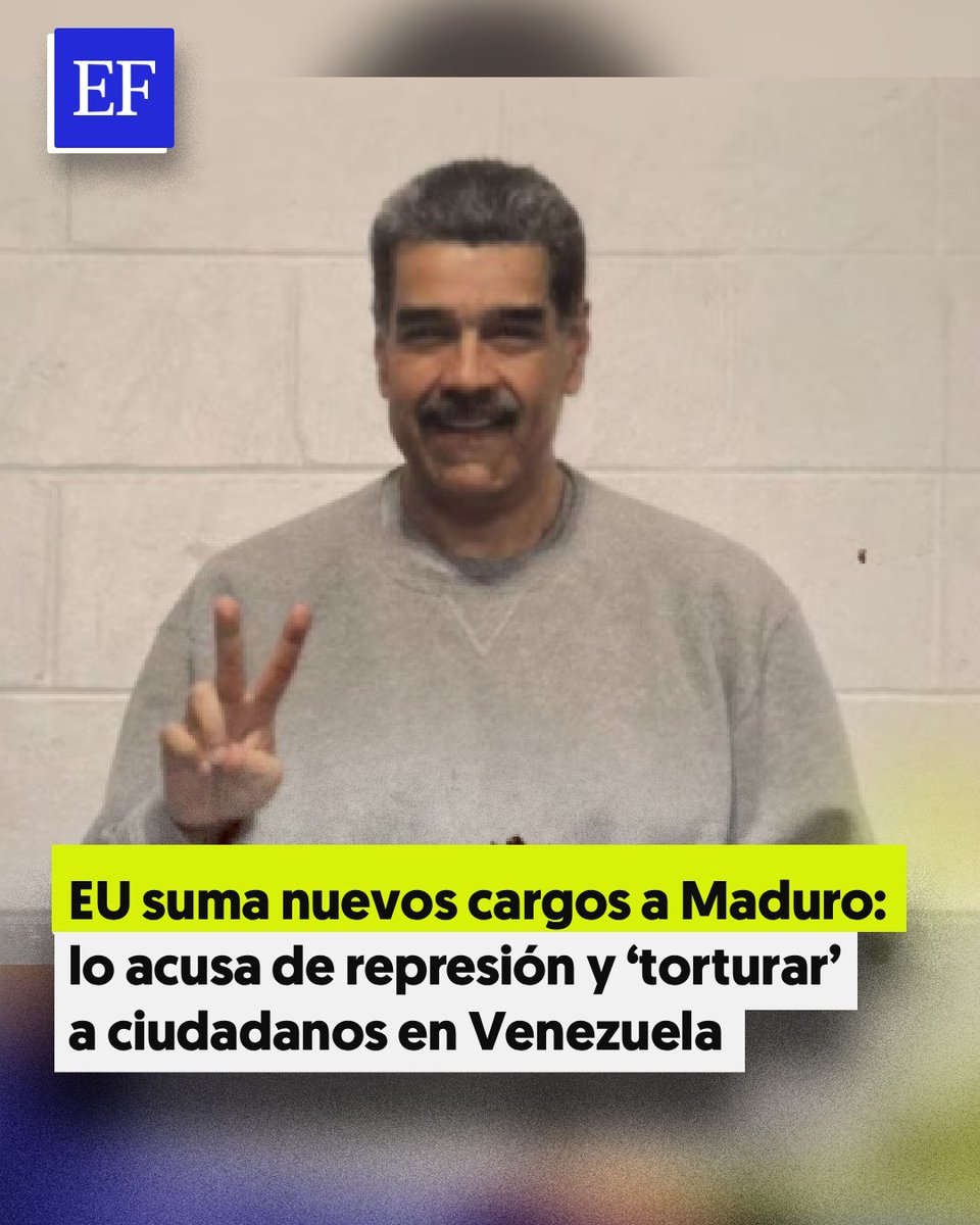 ElFinanciero_Mx's tweet photo. 🚨🇻🇪 Autoridades estadounidenses acusaron a Nicolás Maduro, expresidente venezolano, de conspirar para torturar a sus conciudadanos con el fin de mantener su control del poder 

https://t.co/TttLz7qB8y https://t.co/jLxz4fJZba