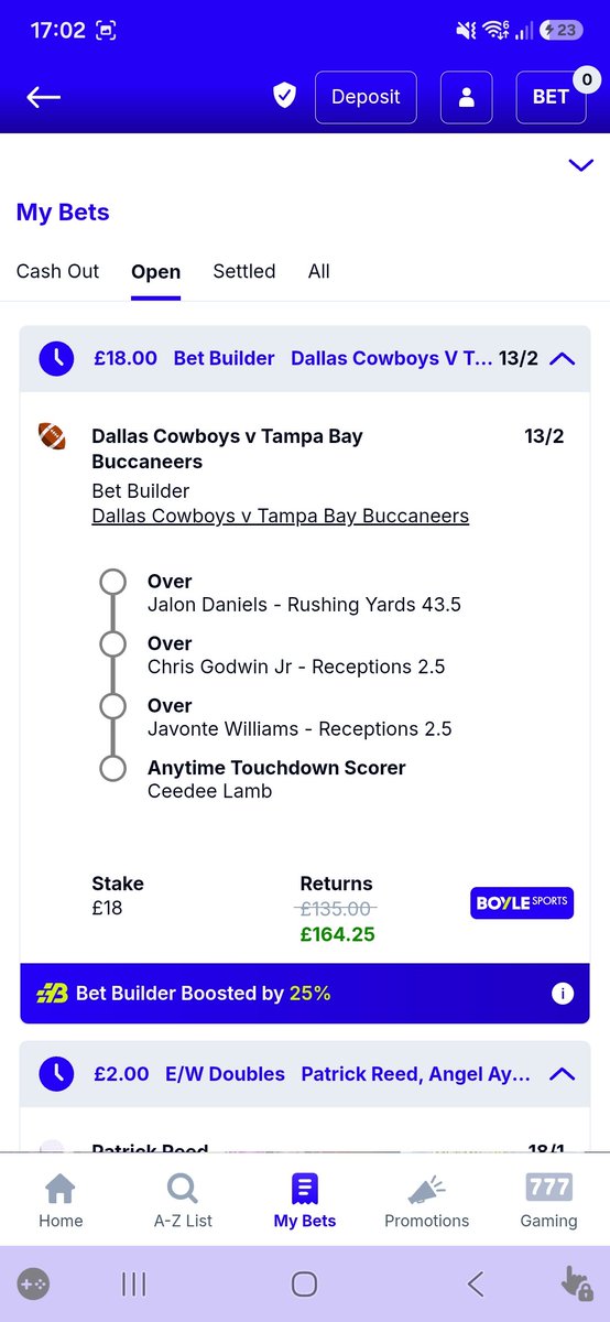 pitchparbets's tweet photo. @TommysNFLTips Lets go tommy, added a lamb TD to boost odds https://t.co/ejA9Yz8xNx