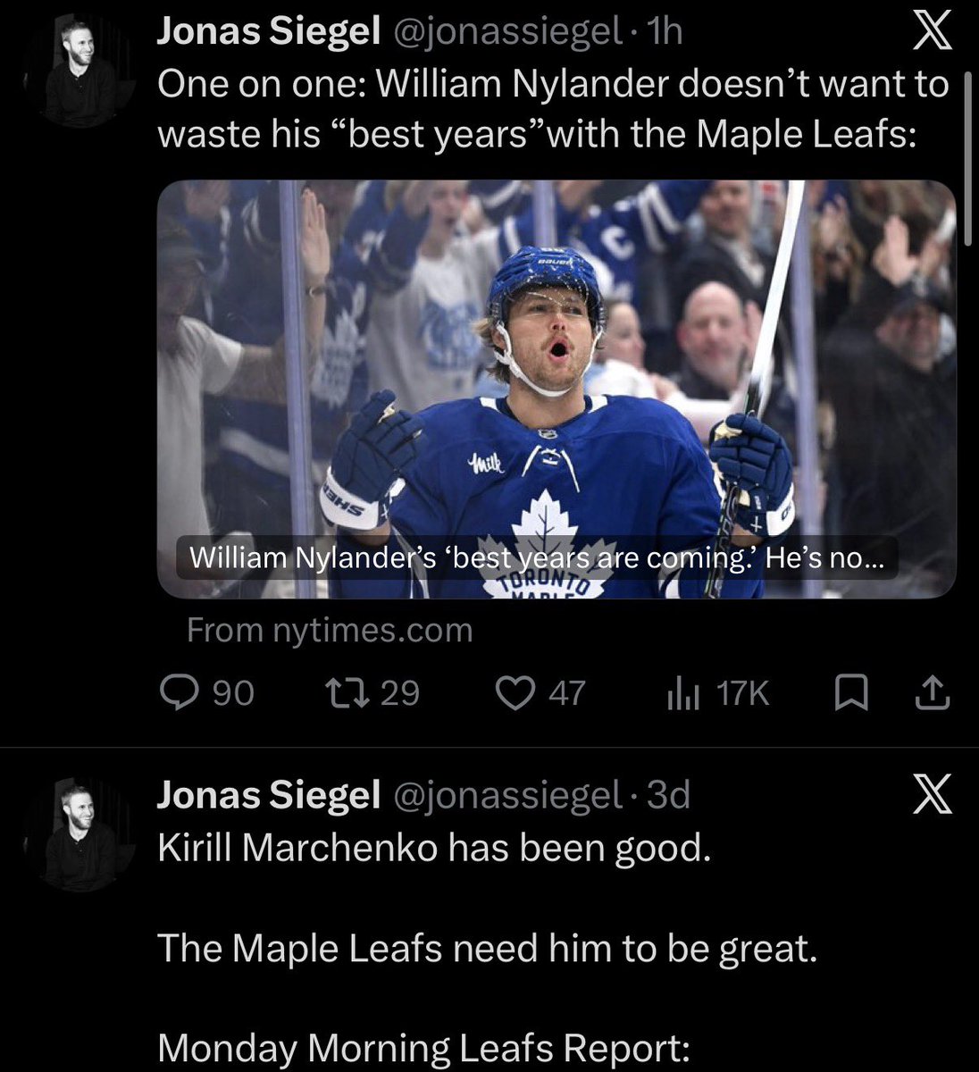 MayHappenMayNot's tweet photo. @jonassiegel Holy shit you’re so miserable. You’ve written two articles this year and these are the headlines? Brutal man https://t.co/E4Gxfuv8xb