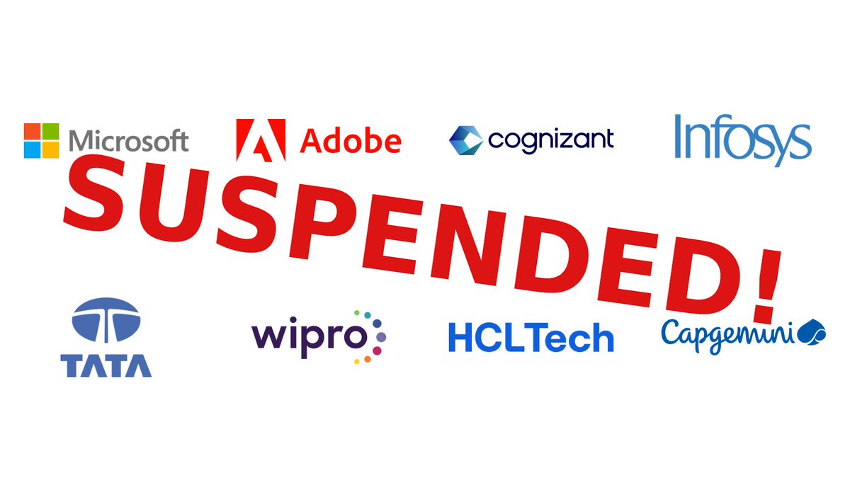 Wanajrat's tweet photo. The Labor Dept just suspended Microsoft, Adobe, Cognizant, Infosys, Tata, Wipro, HCL and Capgemini from PERM.

What that means:
No new green card labor certifications.
Pending ones frozen.
That blocks most employer-sponsored green cards.

No end date announced. (CNBC, Oct 8) https://t.co/pHaa29VsVP