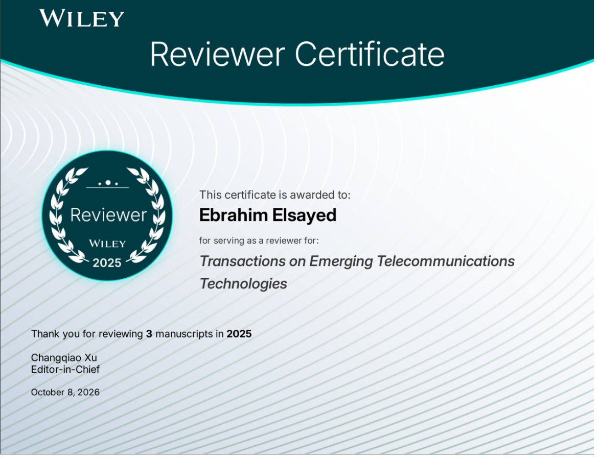 engebrahem16's tweet photo. Wiley Reviewer Certificates (2025) https://t.co/2FAAypKPqb