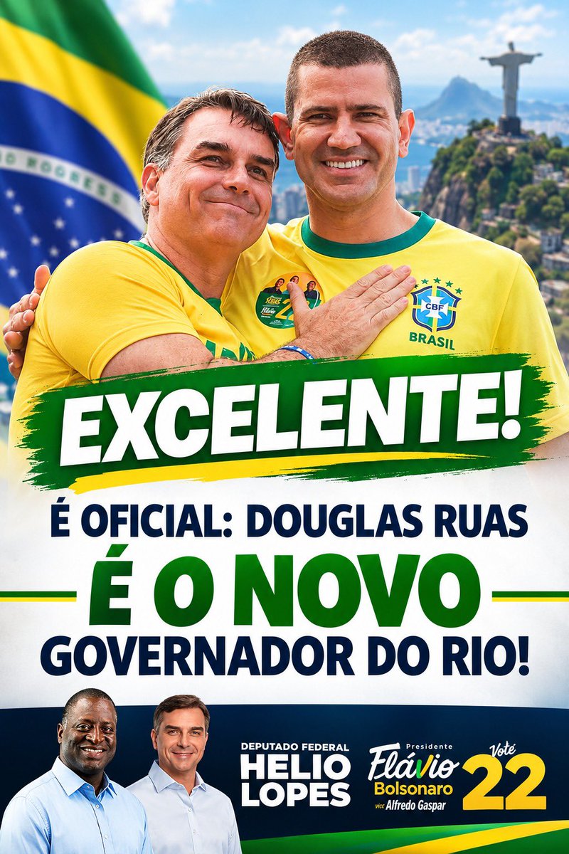 depheliolopes's tweet photo. Parabéns, meu amigo @douglasruasrj 
Vitória merecida! Que Deus abençoe sua jornada e lhe dê sabedoria na condução do Rio de Janeiro https://t.co/O9QUnE5Sfb