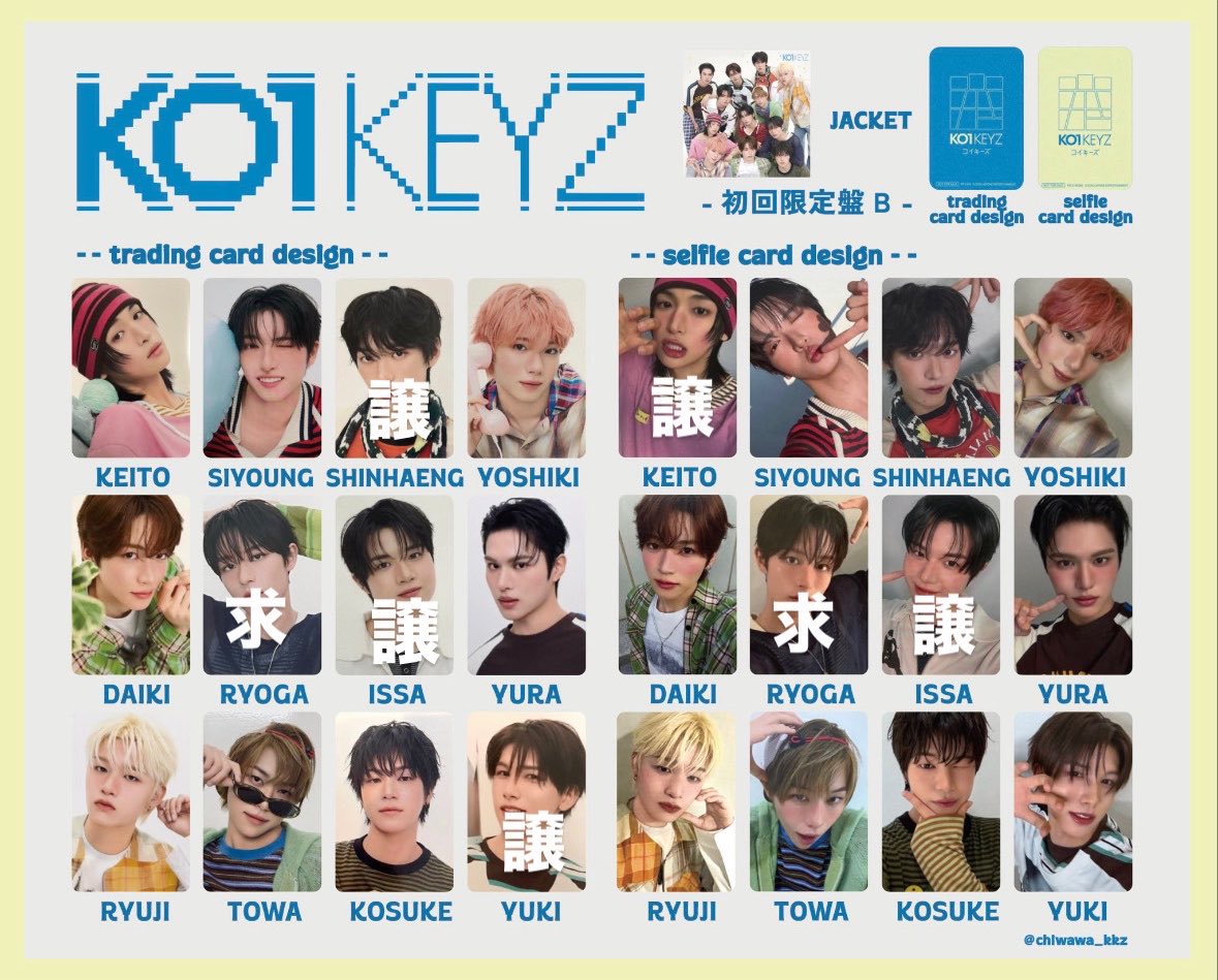 mpyypa's tweet photo. KO1KEYZ コイキーズ CD 封入特典 トレカ

【譲】加藤、照井、シンヘン、小野、後藤、杉山、安部、柳谷

【求】同種 飯塚

郵送。
お気軽にdmお願いいたします。

#KO1KEYZ譲  #KO1KEYZ求 #KO1KEYZ交換 https://t.co/L8dupvlB92