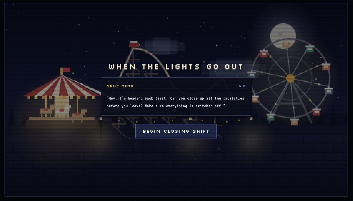BankaguoO's tweet photo. Your Amusement Park Manager:  
"Hey, I'm heading back first. Can you close up all the facilities before you leave?"

But since there's no one around... let's play it one last time!
Hope you enjoy the rides and the night natural vibe ;)
https://t.co/RVQptWDKcF

#build #prototype https://t.co/laPRVpy18R