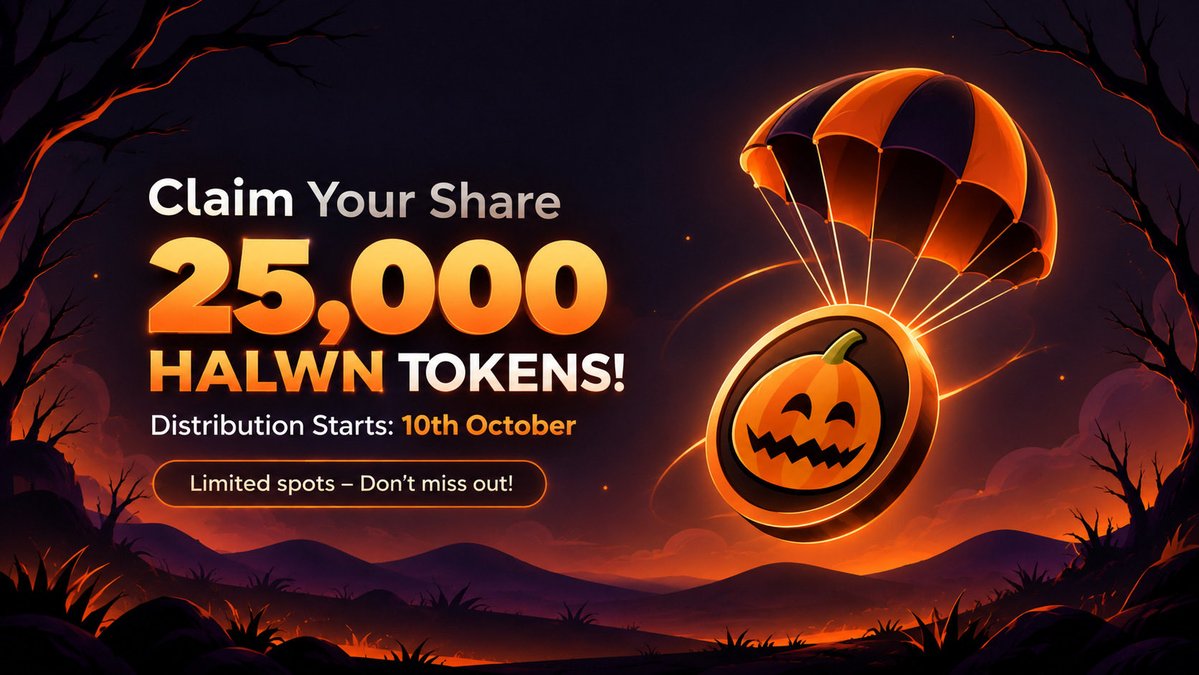 halwnlife's tweet photo. Claim 25,000 - $HALWN airdrop for first 2000🔥

$HALWN  will list October 10th at 14:00 UTC on #SOLANA

✅ Follow @halwnlife 
✅ RT + Like
✅ Comments $SOL address

Distribution airdrop 12 hours⏳ https://t.co/KqERcy7FSi