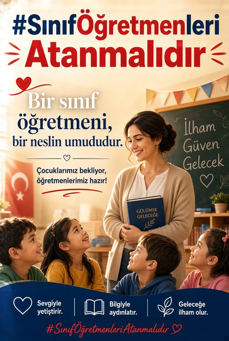 Tansumrts's tweet photo. Temeli sağlam, istikrarlı bir neslin inşası için,
#Sınıföğretmenleriatanmalıdır https://t.co/pE3sSd1pZC