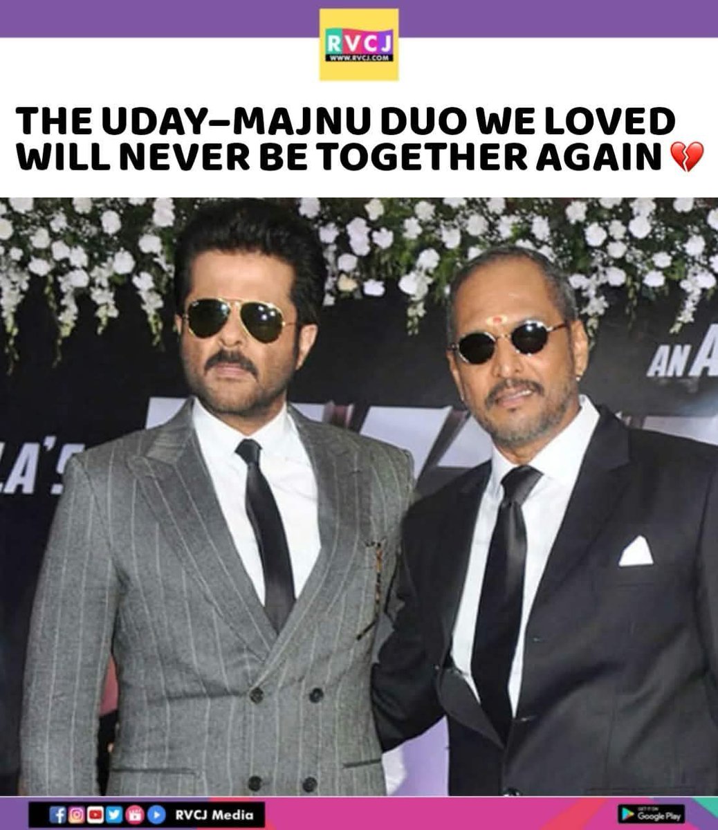 rvcjmovies's tweet photo. No more Uday-Majnu duo on big screen 💔
#nanapatekar #anilkapoor #welcome #welcomeback #bollywood https://t.co/5AkHaql8A0