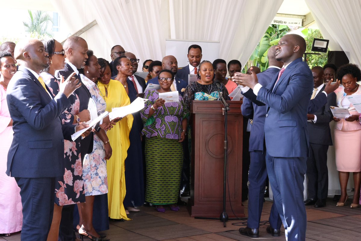 KagutaMuseveni's tweet photo. Maama and I hosted the National Prayer Breakfast today at State House Entebbe under the theme, “Wake Up, Work Hard, Build Uganda”
First of all, I thank God for preserving the life of Maama and ensuring her steady recovery. I also reminded Ugandans that God has given each of us talents, and our duty is to multiply them through hard work and use them to build our country.
